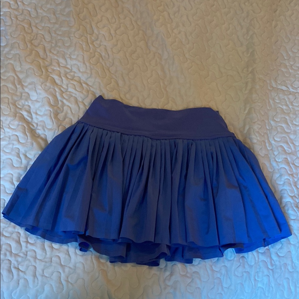 Aerie Blue Skater Mini Skirt with Pleats